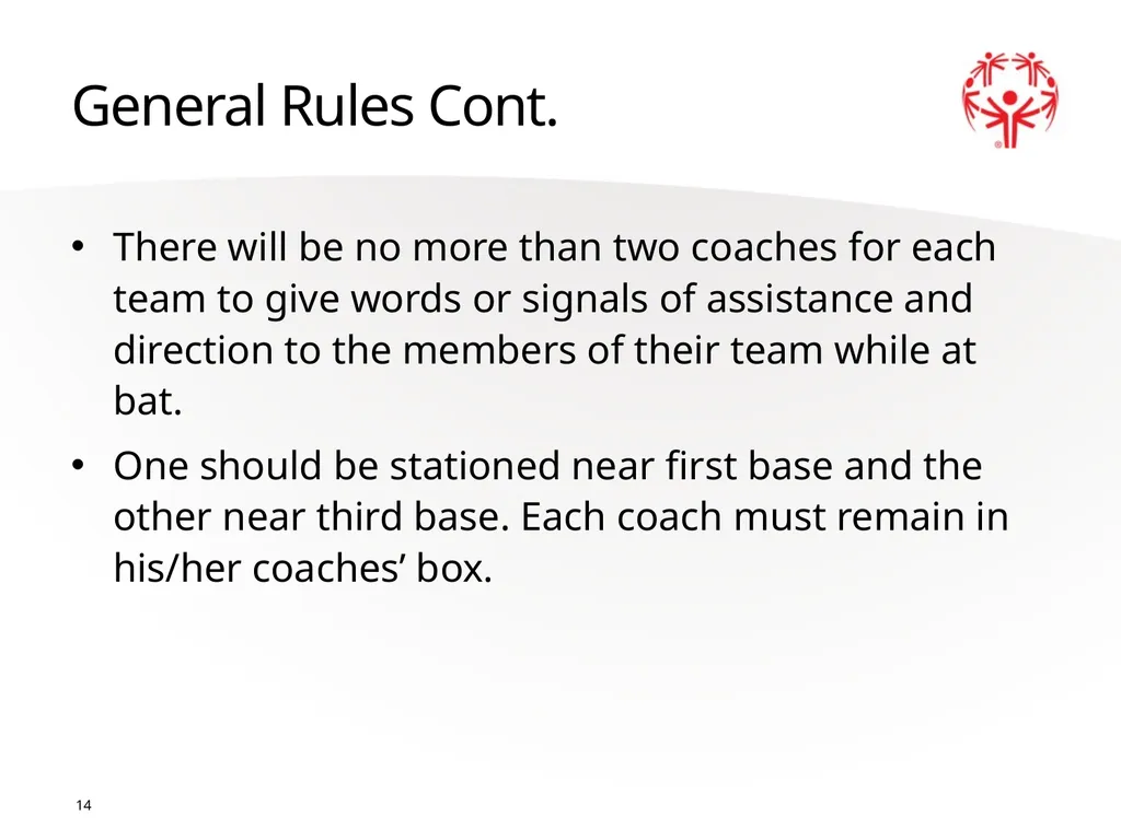 Softball Official Rules 1 2 A picture paints a - slide 14 of 32