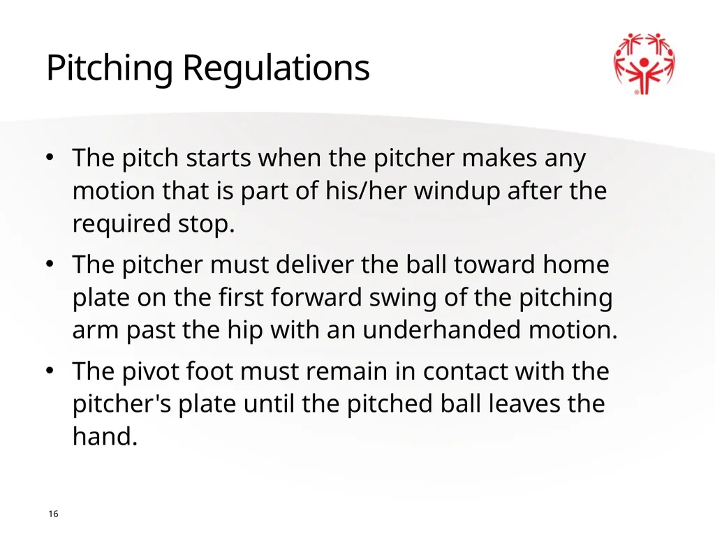 Softball Official Rules 1 2 A picture paints a - slide 16 of 32