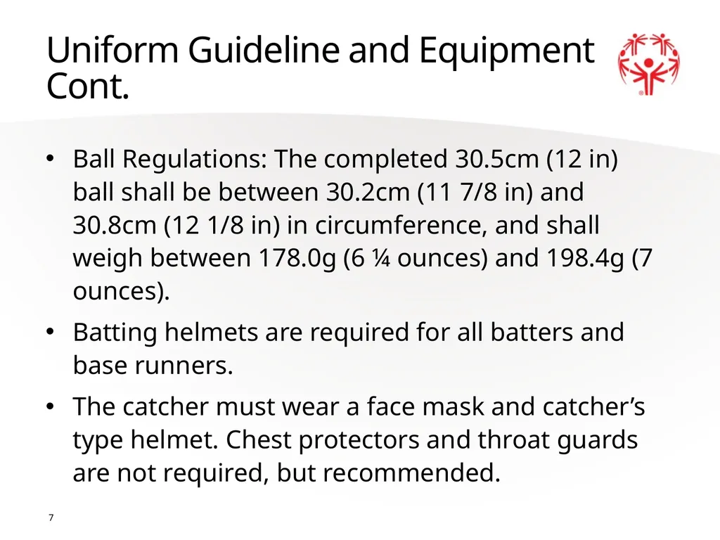 Softball Official Rules 1 2 A picture paints a - slide 7 of 32