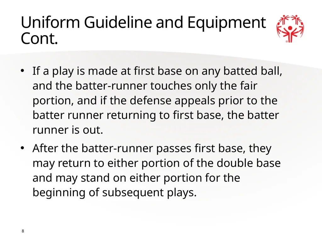 Softball Official Rules 1 2 A picture paints a - slide 8 of 32