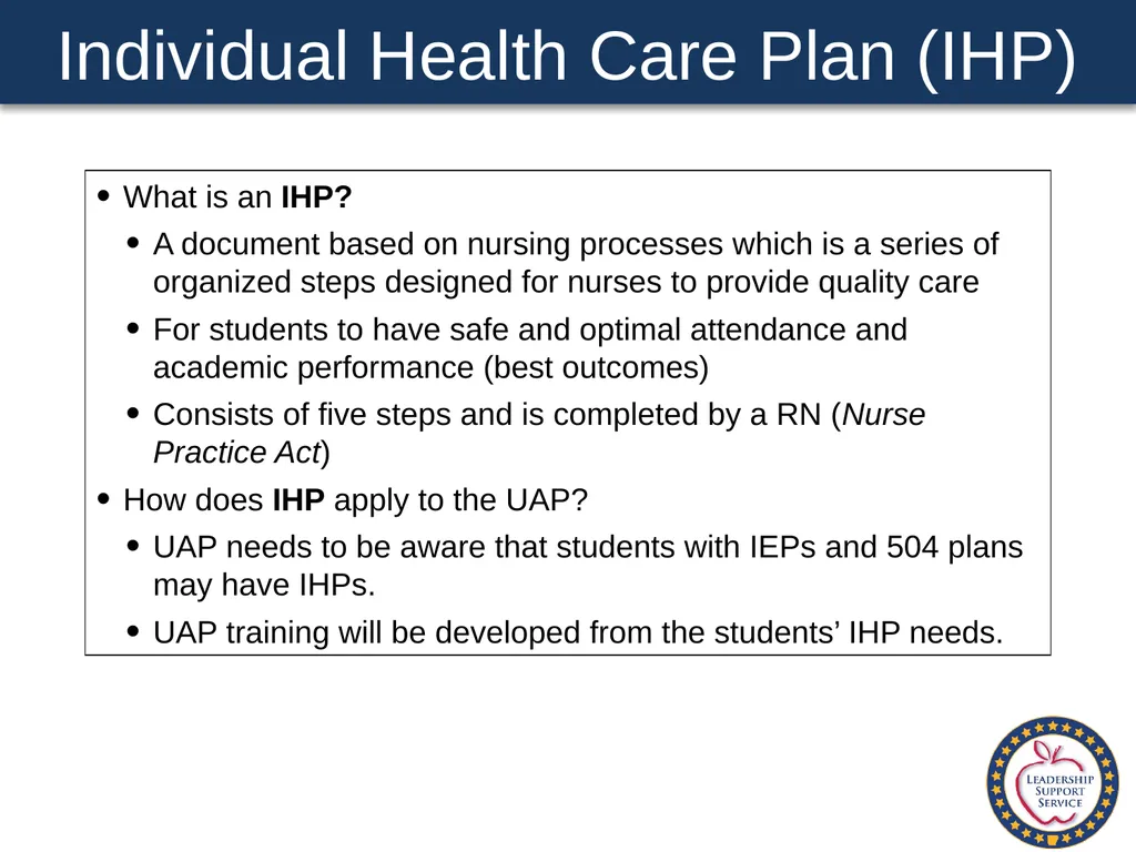 Special Health Care Needs A Training Guide for - slide 83 of 87