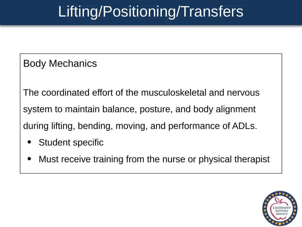Special Health Care Needs A Training Guide for - slide 38 of 87