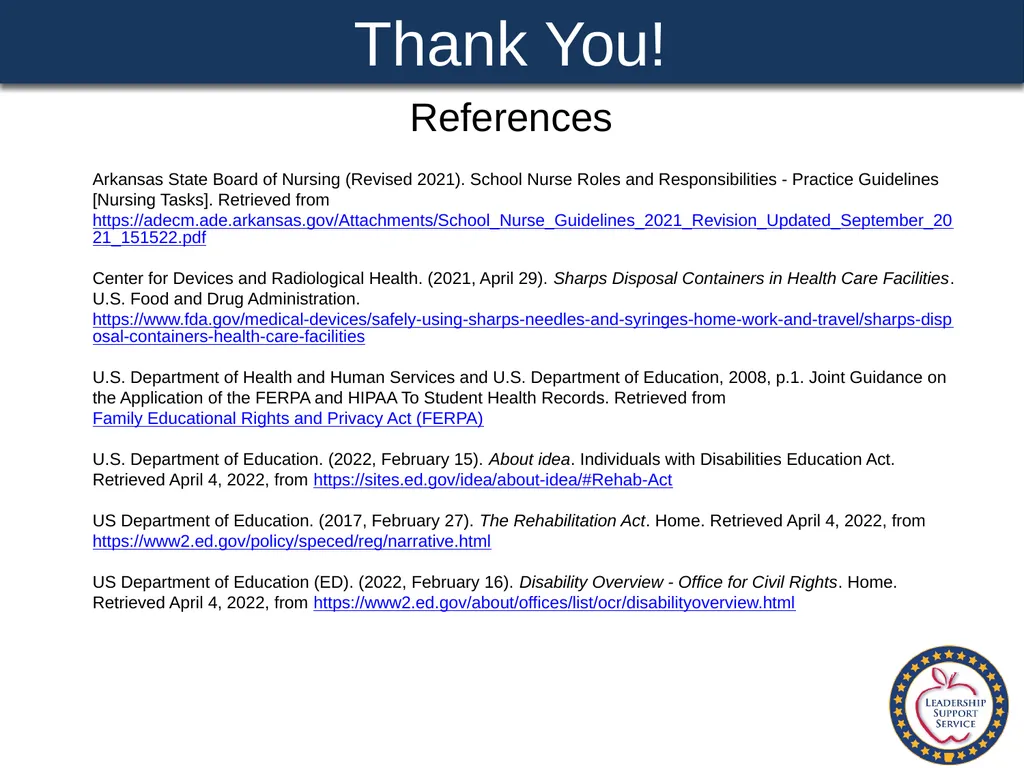 Special Health Care Needs A Training Guide for - slide 87 of 87