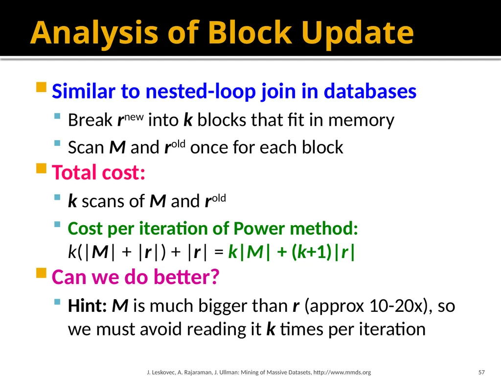 Analysis of Large Graphs: Link Analysis, PageRank - slide 57 of 60