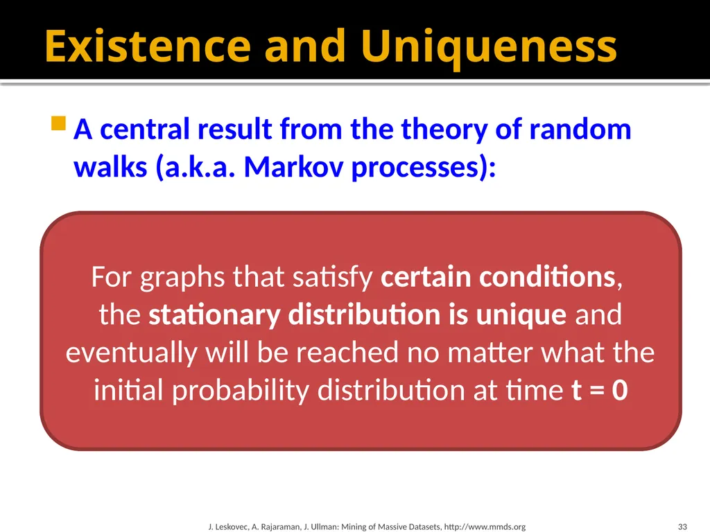 Analysis of Large Graphs: Link Analysis, PageRank - slide 33 of 60