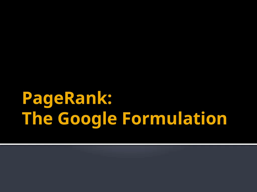 Analysis of Large Graphs: Link Analysis, PageRank - slide 34 of 60
