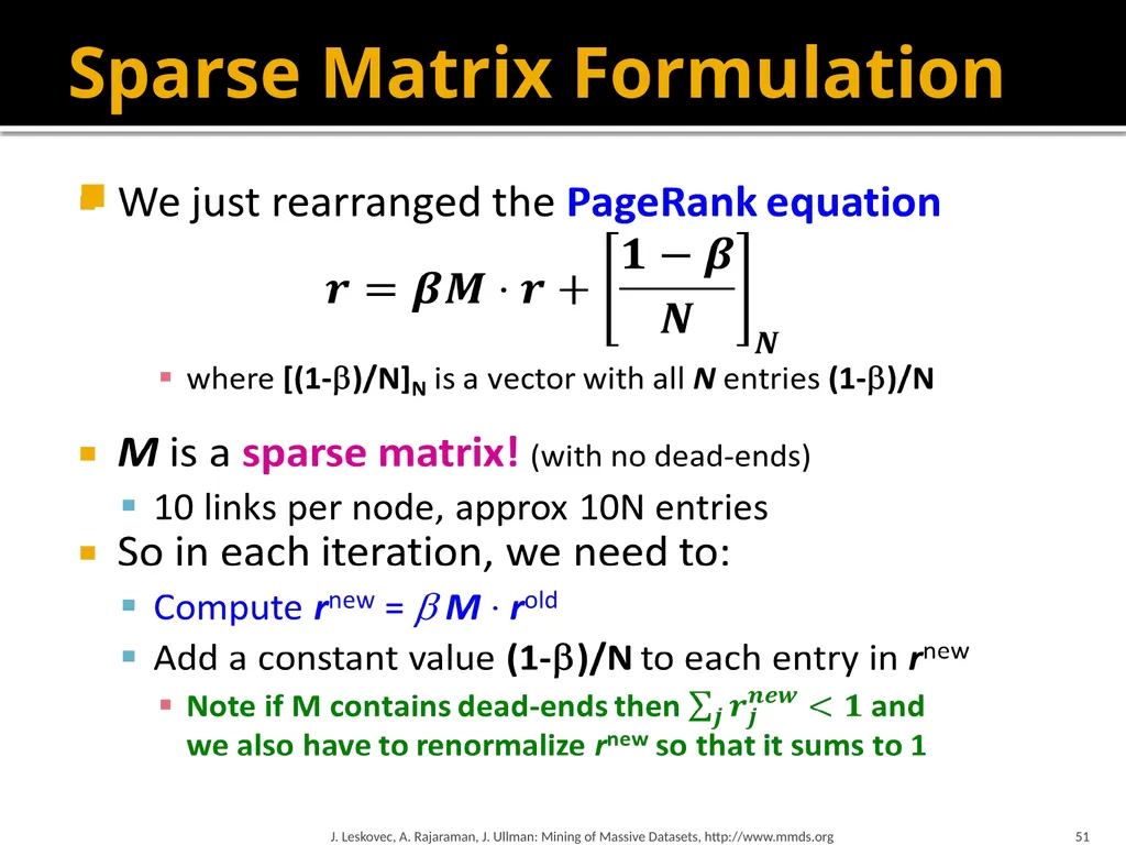 Analysis of Large Graphs: Link Analysis, PageRank - slide 51 of 60