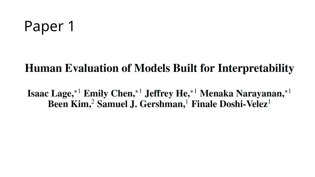 Evaluating Interpretability CS 282 BR Topics in - slide 5 of 41