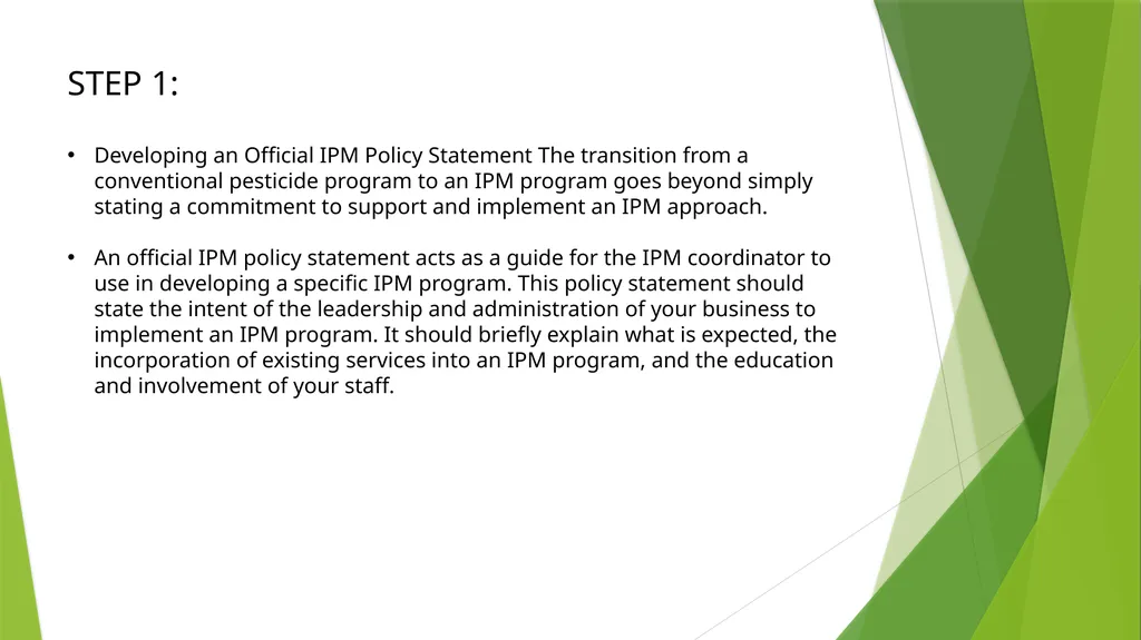 IPM and You!!! A guide to design, implementation - slide 19 of 53