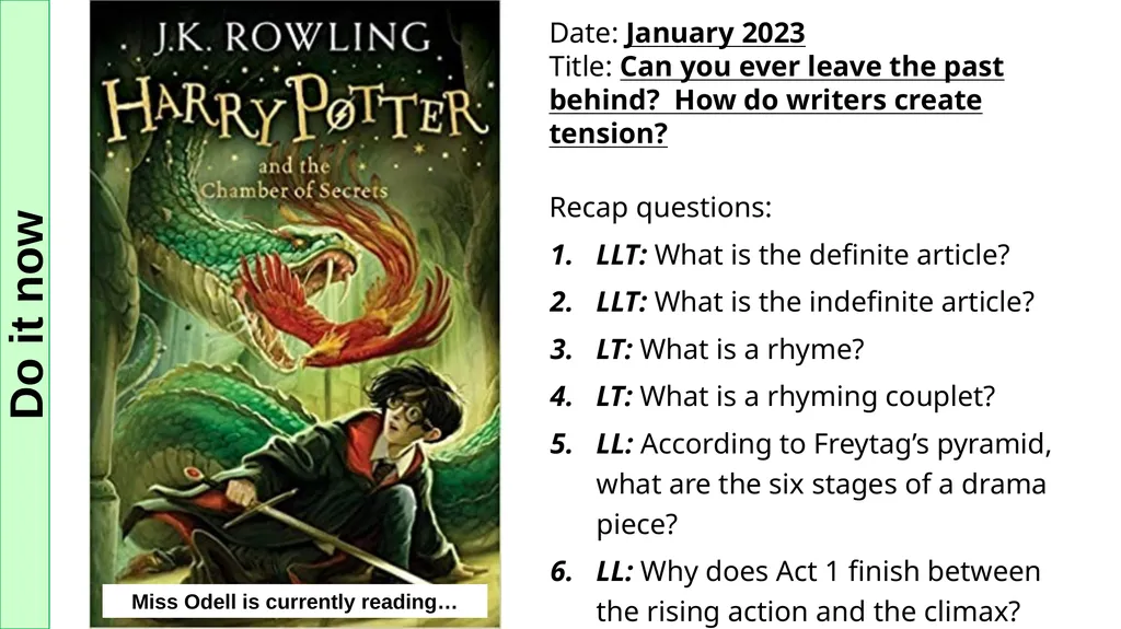 Lesson One Do it now Miss Odell is currently - slide 32 of 107