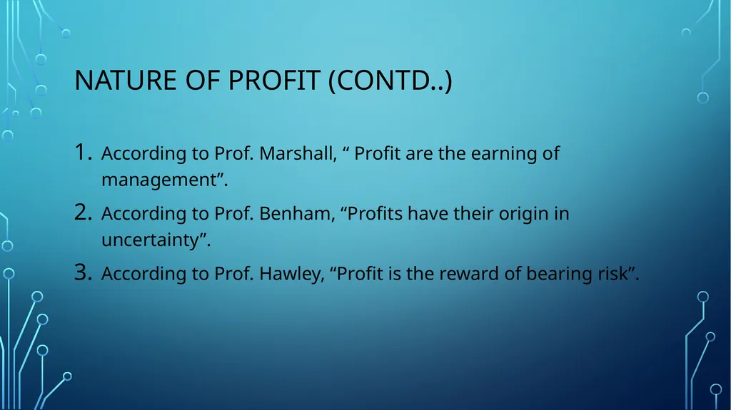 Theory of profit Prof. Saptarshi Chakraborty - slide 3 of 15