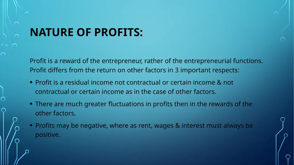 Theory of profit Prof. Saptarshi Chakraborty - slide 2 of 15