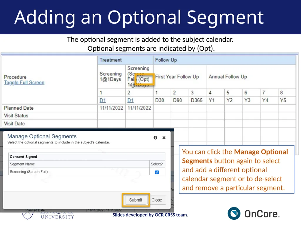 Emory OnCore OnCore New User Training Version 1, - slide 47 of 94