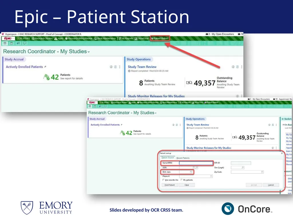 Emory OnCore OnCore New User Training Version 1, - slide 50 of 94