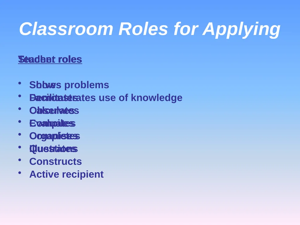 Presented by Denise Tarlinton Bloom's Revised - slide 22 of 58