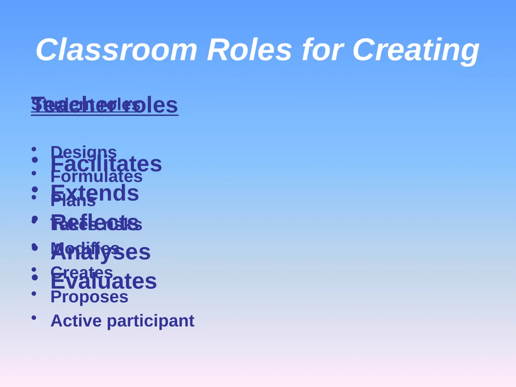 Presented by Denise Tarlinton Bloom's Revised - slide 34 of 58