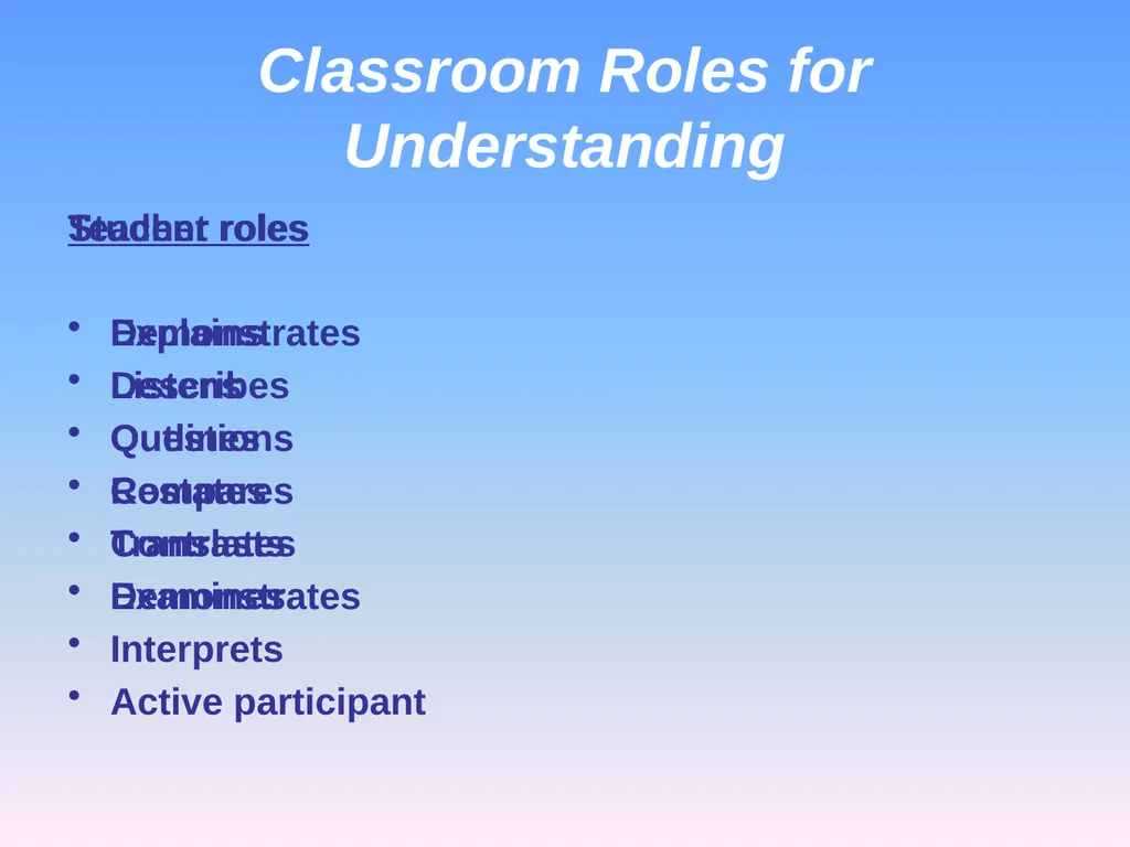 Presented by Denise Tarlinton Bloom's Revised - slide 18 of 58