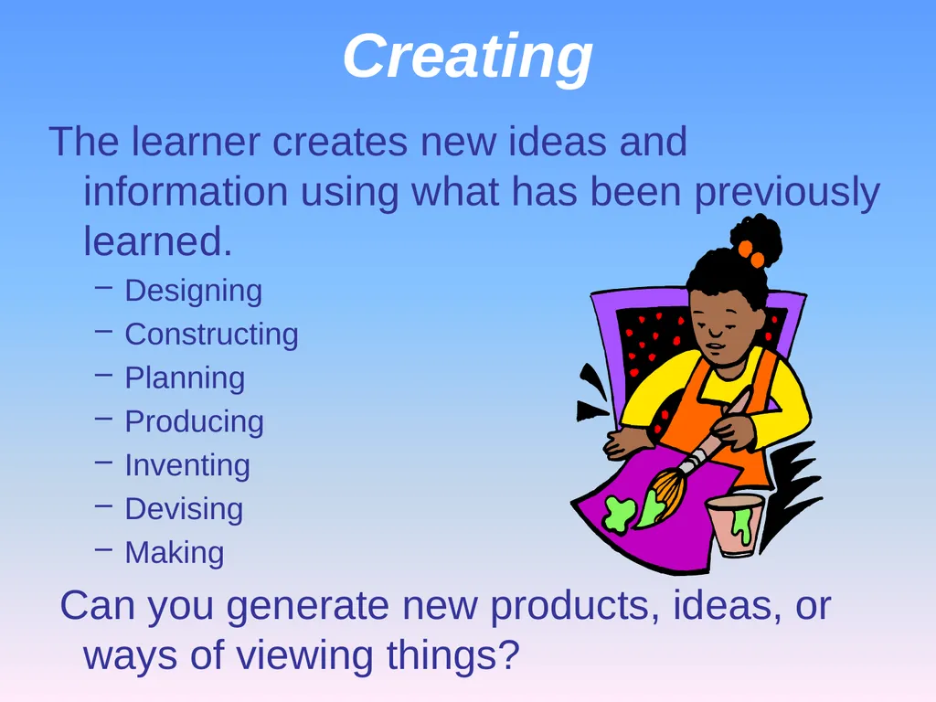 Presented by Denise Tarlinton Bloom's Revised - slide 32 of 58