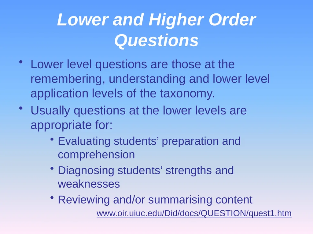 Presented by Denise Tarlinton Bloom's Revised - slide 41 of 58