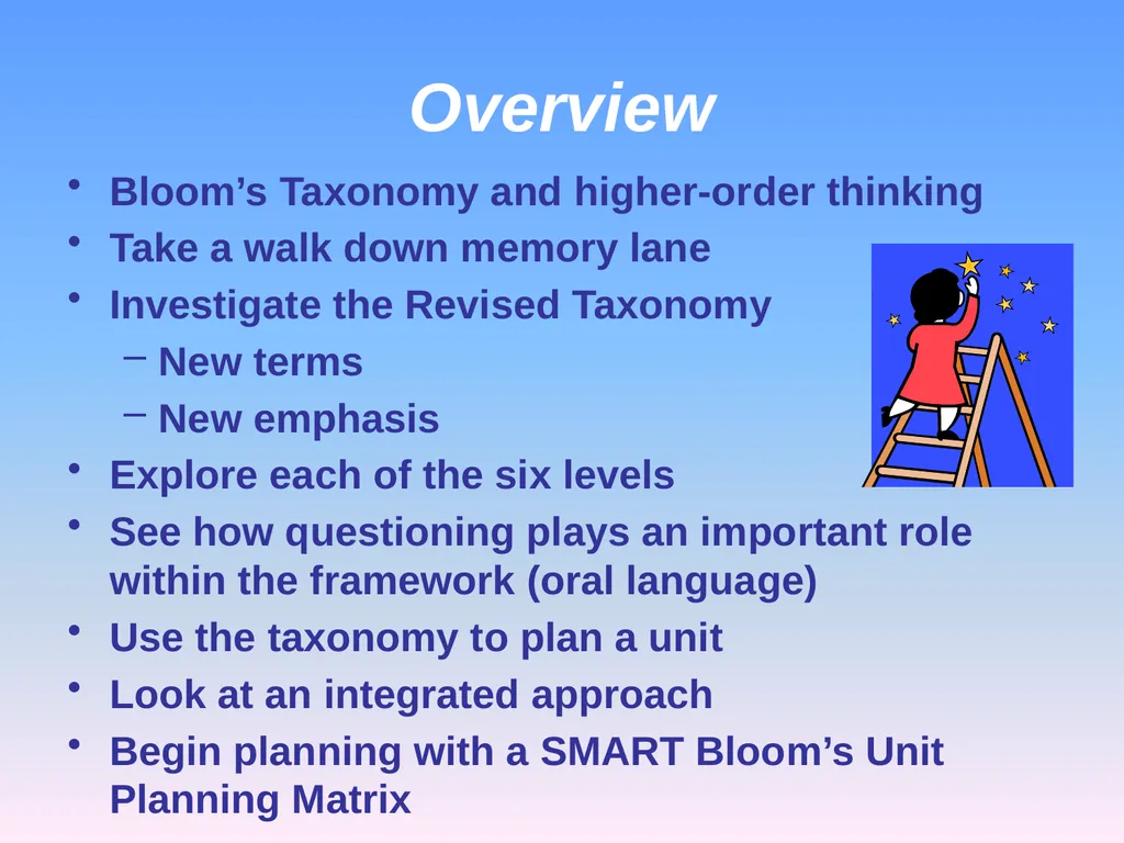 Presented by Denise Tarlinton Bloom's Revised - slide 3 of 58