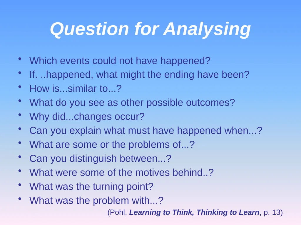 Presented by Denise Tarlinton Bloom's Revised - slide 46 of 58