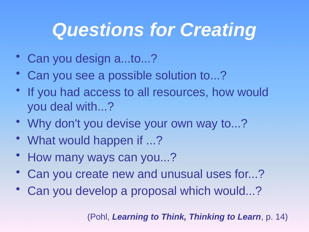 Presented by Denise Tarlinton Bloom's Revised - slide 48 of 58