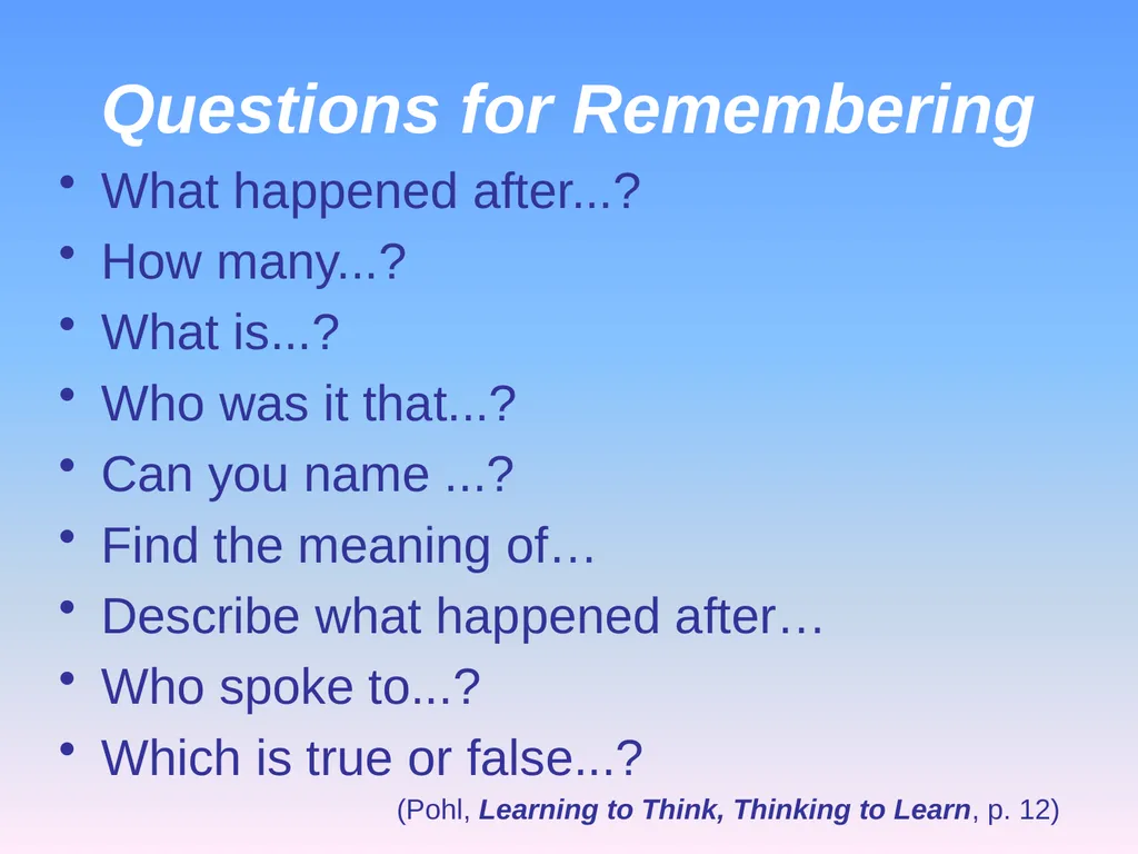 Presented by Denise Tarlinton Bloom's Revised - slide 43 of 58