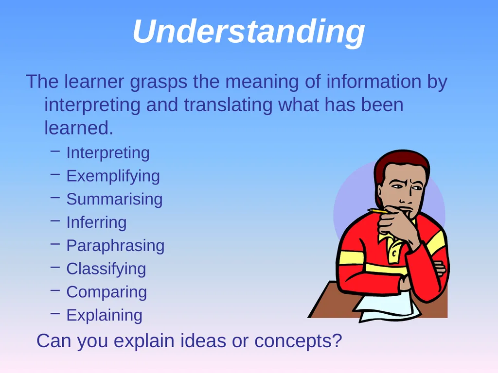 Presented by Denise Tarlinton Bloom's Revised - slide 16 of 58