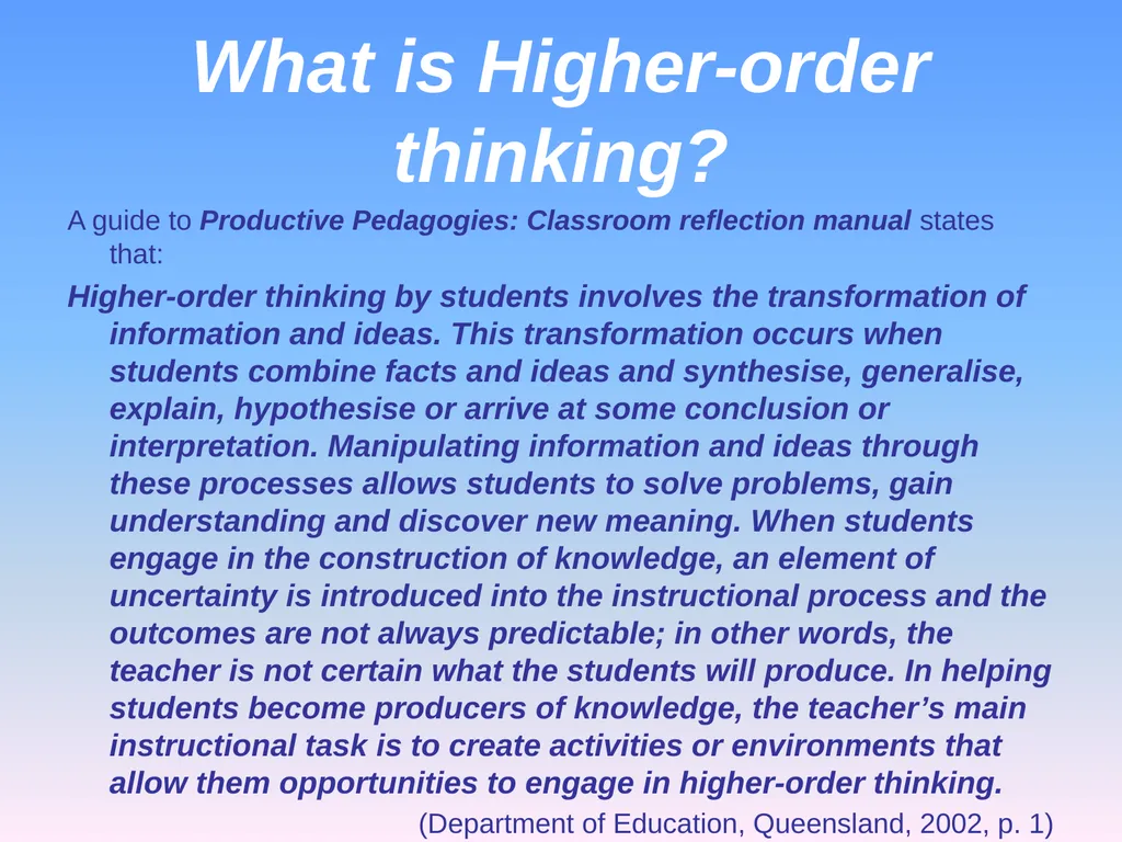 Presented by Denise Tarlinton Bloom's Revised - slide 5 of 58