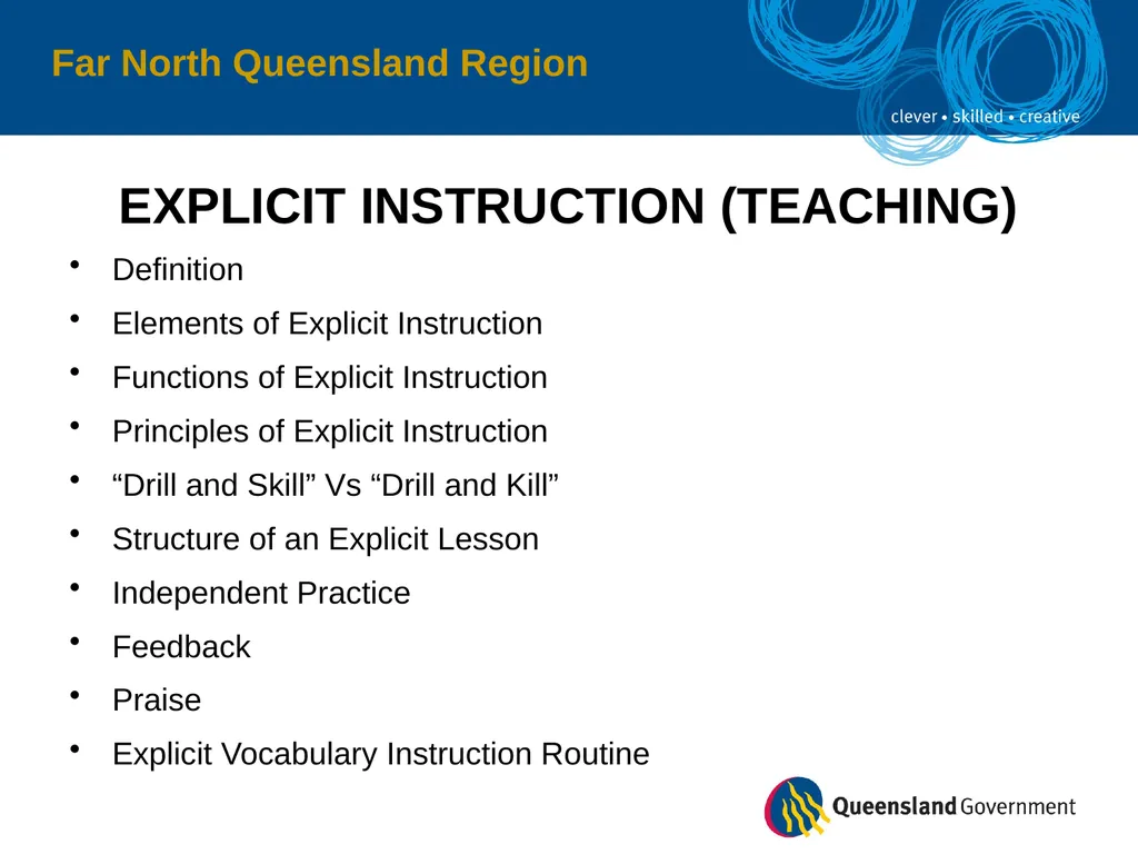 Far North Queensland Region EXPLICIT INSTRUCTION - slide 2 of 30