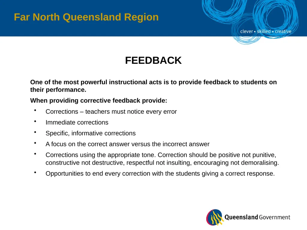 Far North Queensland Region EXPLICIT INSTRUCTION - slide 22 of 30