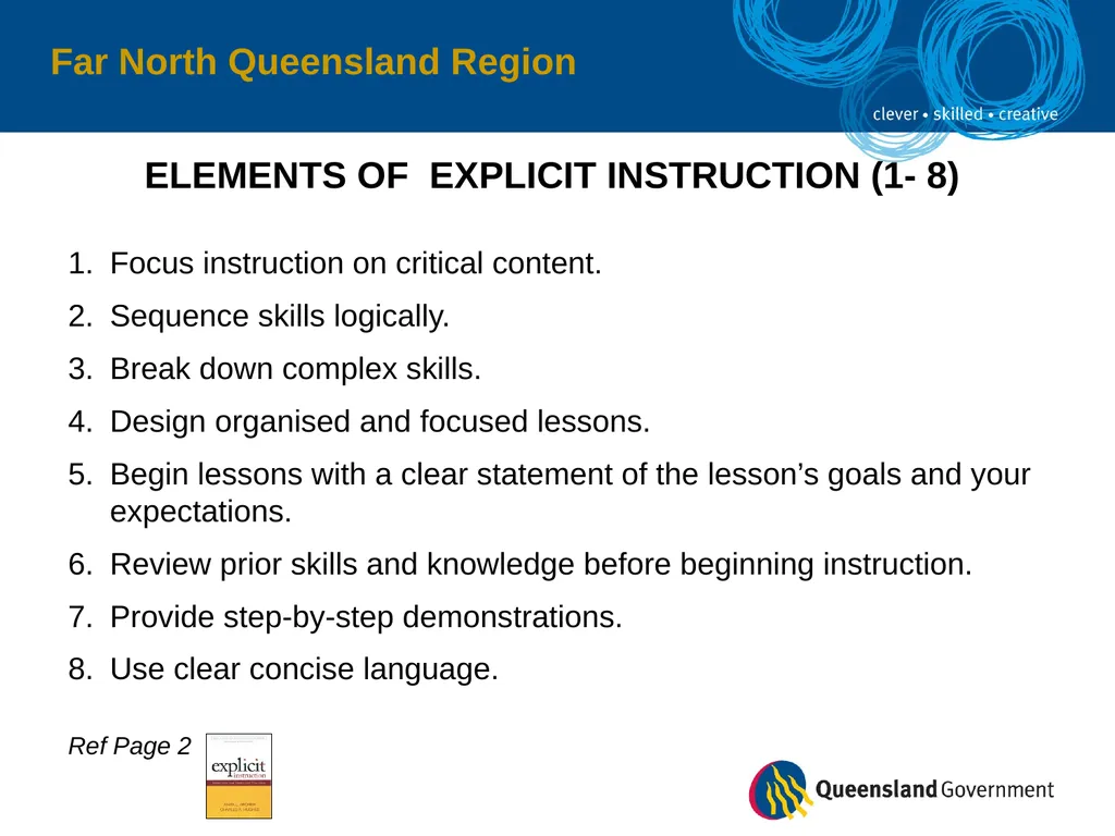 Far North Queensland Region EXPLICIT INSTRUCTION - slide 5 of 30