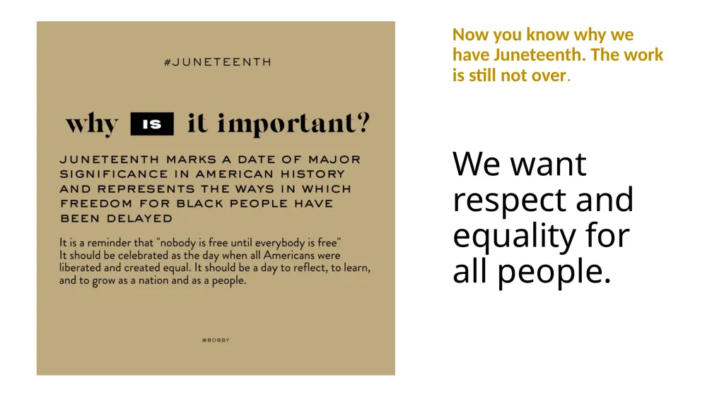 Wow! Juneteenth What is Juneteenth? Juneteenth - slide 14 of 16