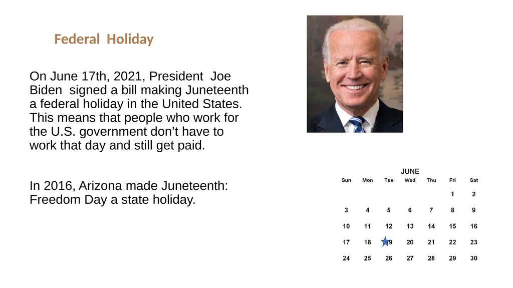 Wow! Juneteenth What is Juneteenth? Juneteenth - slide 9 of 16