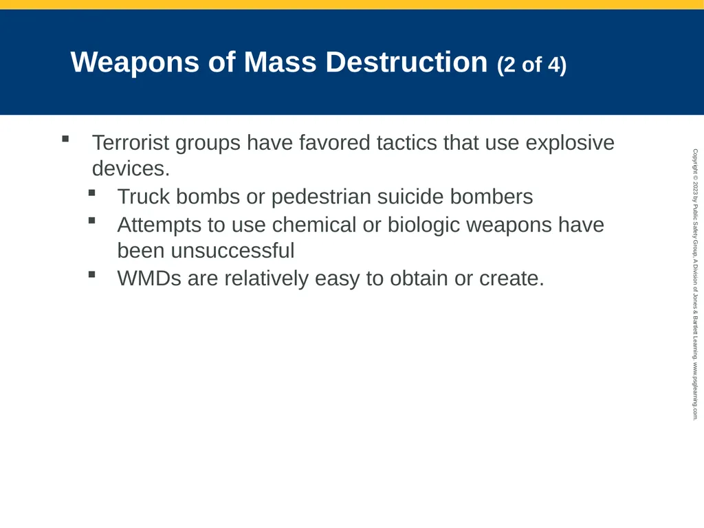Terrorism Response and Disaster Management CHAPTER - slide 9 of 58