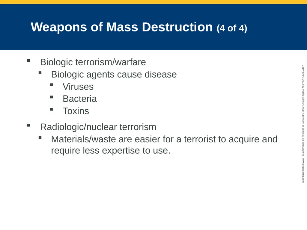 Terrorism Response and Disaster Management CHAPTER - slide 11 of 58