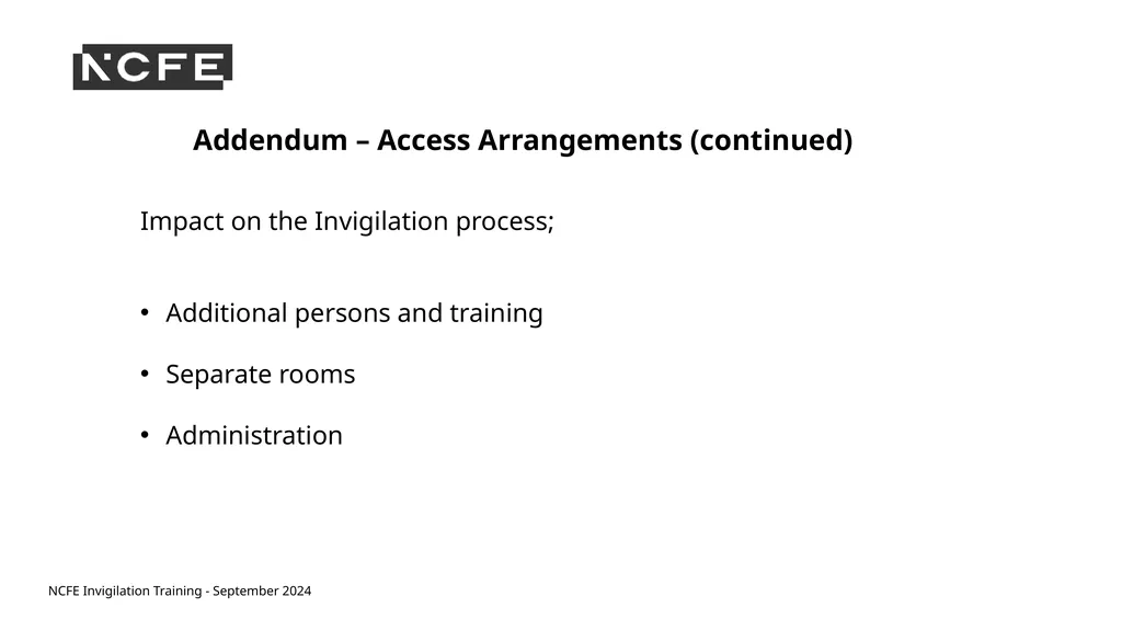 NCFE Invigilation Training - September 2024 NCFE - slide 49 of 62