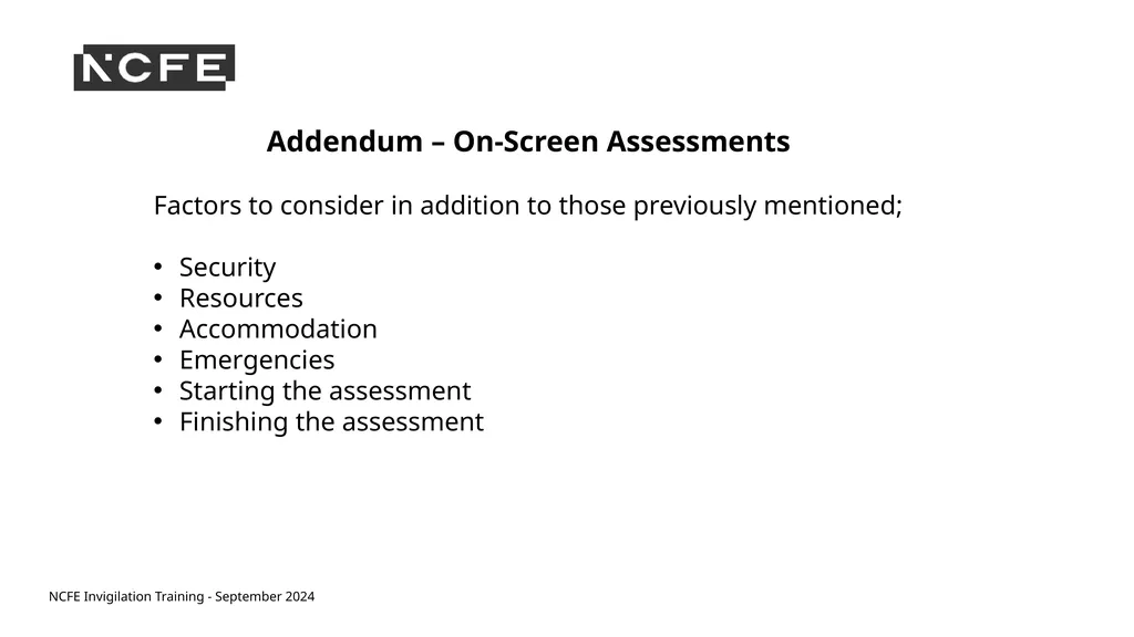 NCFE Invigilation Training - September 2024 NCFE - slide 37 of 62