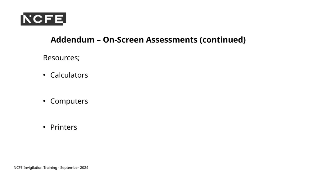 NCFE Invigilation Training - September 2024 NCFE - slide 39 of 62