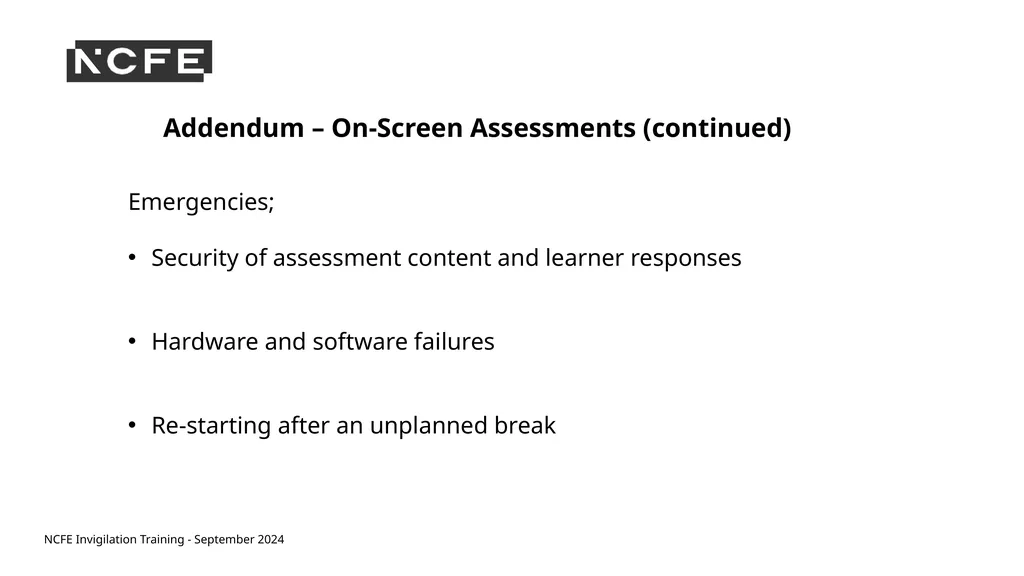 NCFE Invigilation Training - September 2024 NCFE - slide 41 of 62