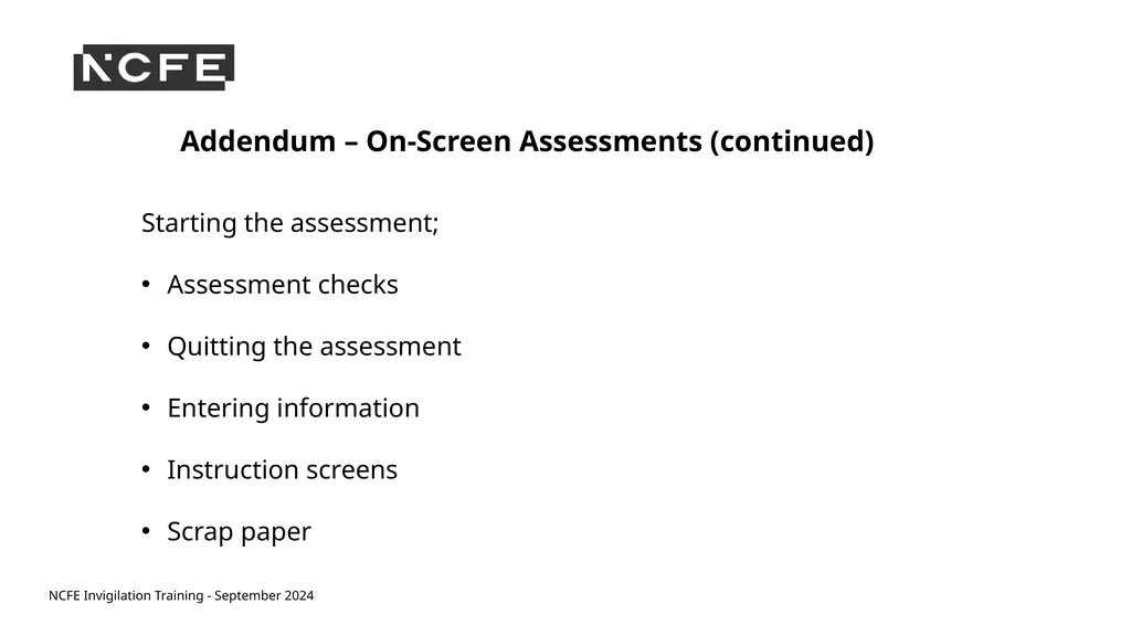 NCFE Invigilation Training - September 2024 NCFE - slide 42 of 62