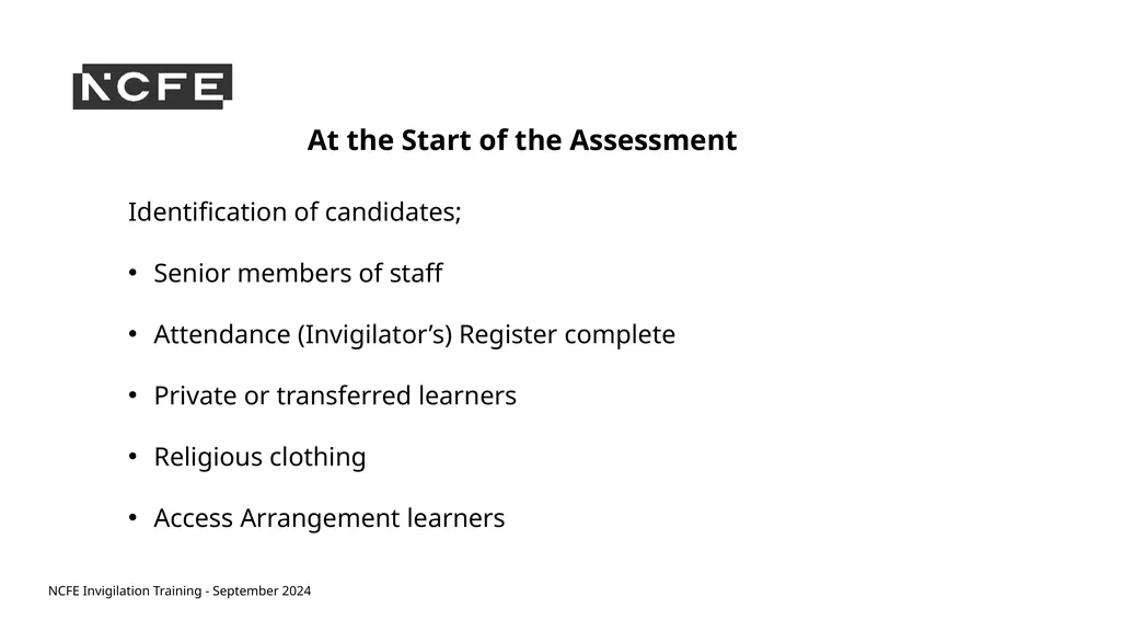 NCFE Invigilation Training - September 2024 NCFE - slide 19 of 62