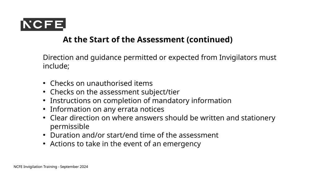NCFE Invigilation Training - September 2024 NCFE - slide 22 of 62