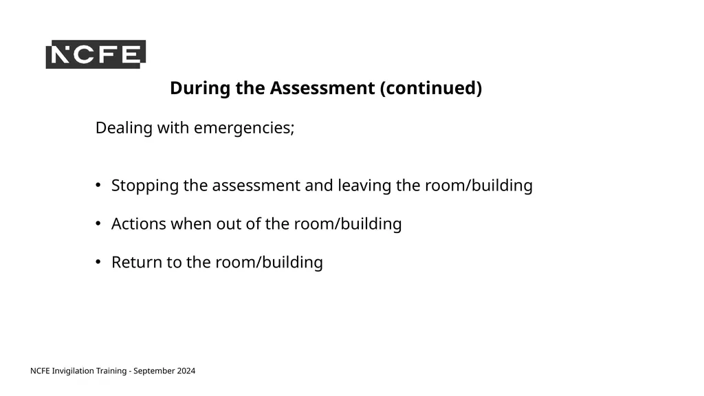 NCFE Invigilation Training - September 2024 NCFE - slide 25 of 62
