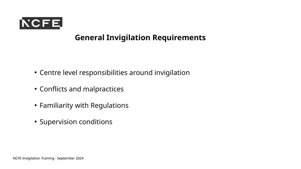 NCFE Invigilation Training - September 2024 NCFE - slide 15 of 62