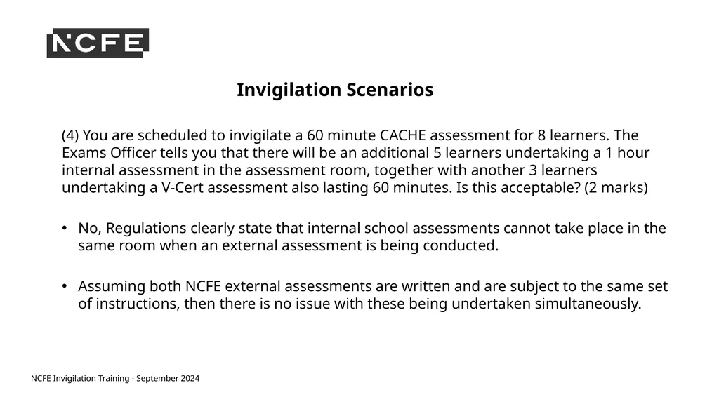 NCFE Invigilation Training - September 2024 NCFE - slide 54 of 62