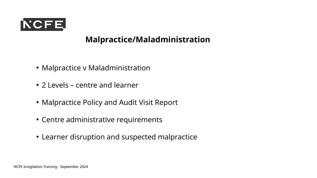 NCFE Invigilation Training - September 2024 NCFE - slide 12 of 62