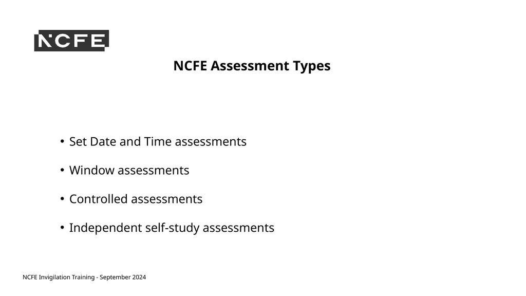 NCFE Invigilation Training - September 2024 NCFE - slide 7 of 62