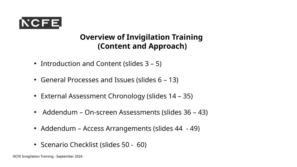 NCFE Invigilation Training - September 2024 NCFE - slide 3 of 62