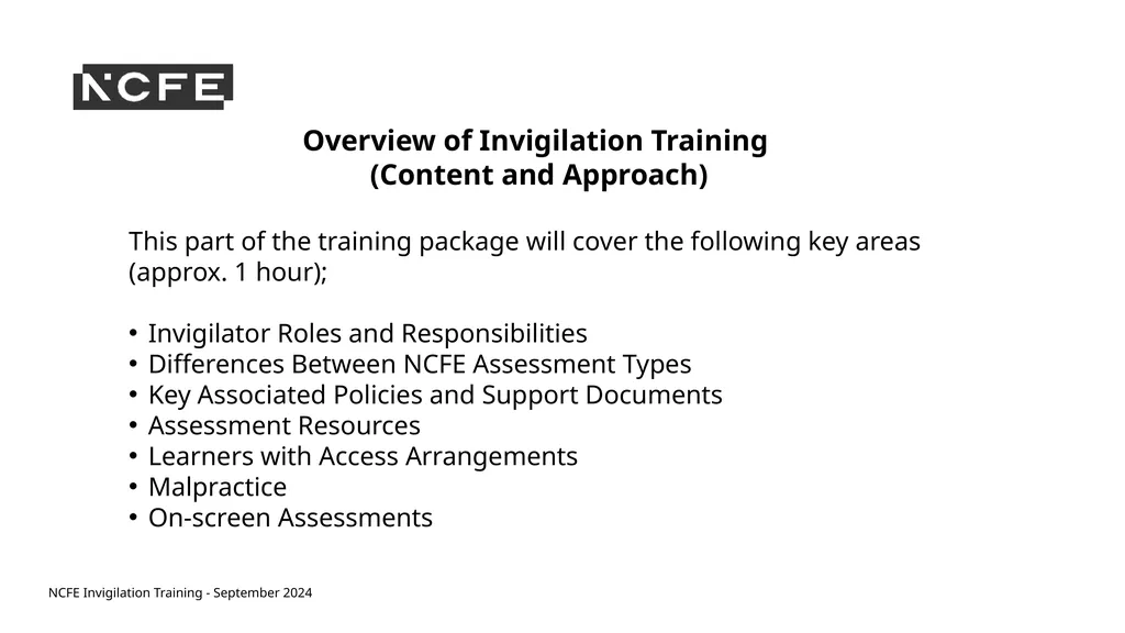 NCFE Invigilation Training - September 2024 NCFE - slide 4 of 62